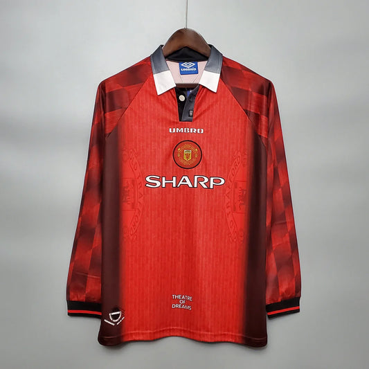 Retro Manchester United Manga Larga 1996