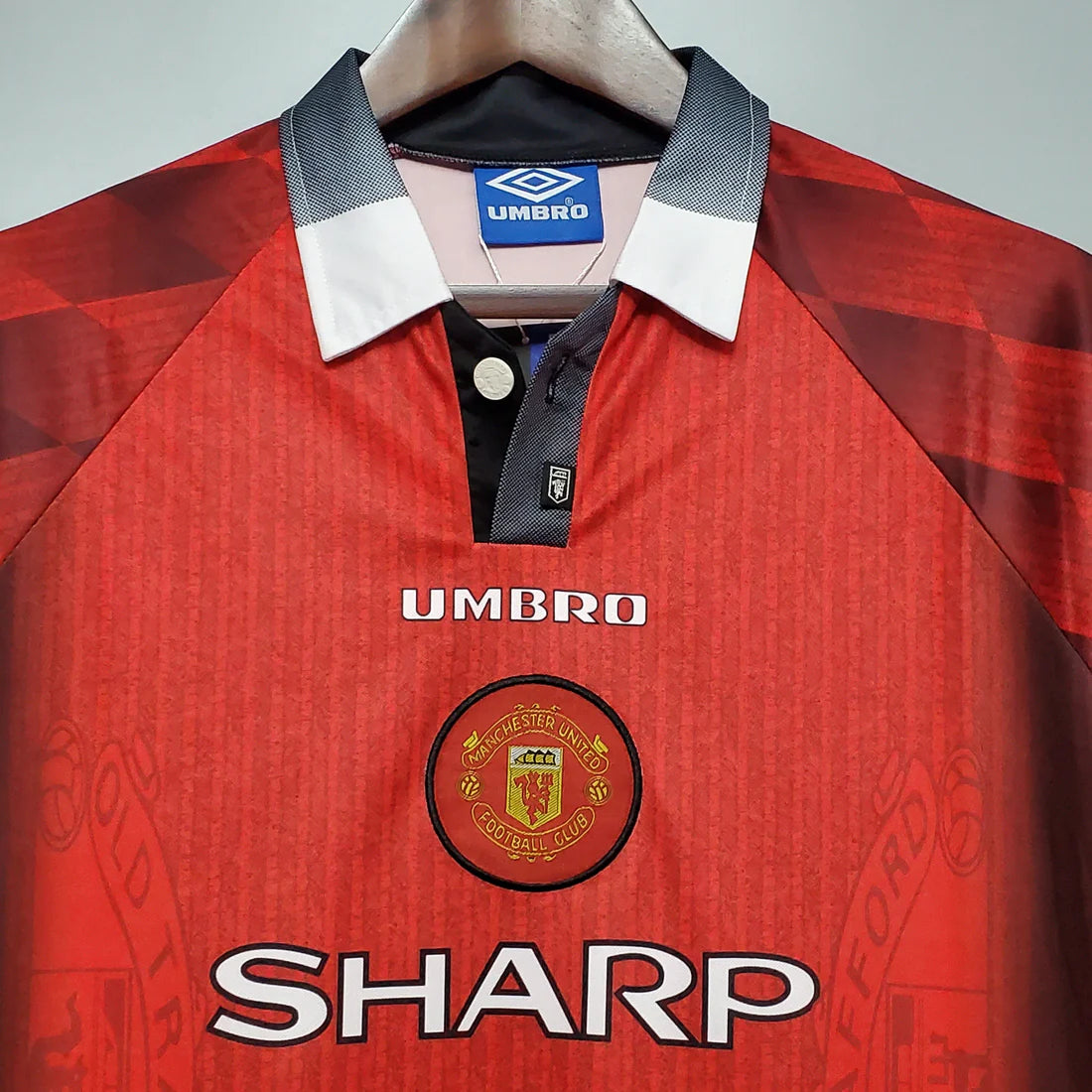 Retro Manchester United Manga Larga 1996